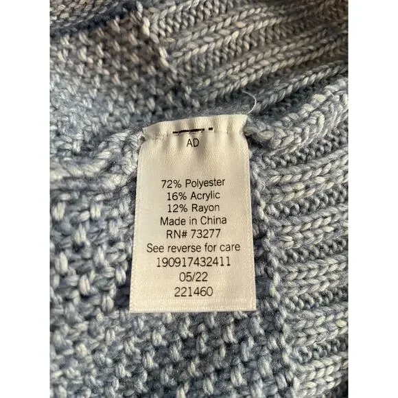 Nine West Womens Knitted Sweater Pullover Gray Size L Long Sleeve Turtleneck - Picture 5 of 7